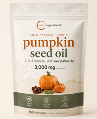 Pumpkin Seed Oil, Supplemented with Saw Palmetto 3000mg Herbs; Cold-pressed Pumpkin Seed Oil Soft Capsules 300pcs